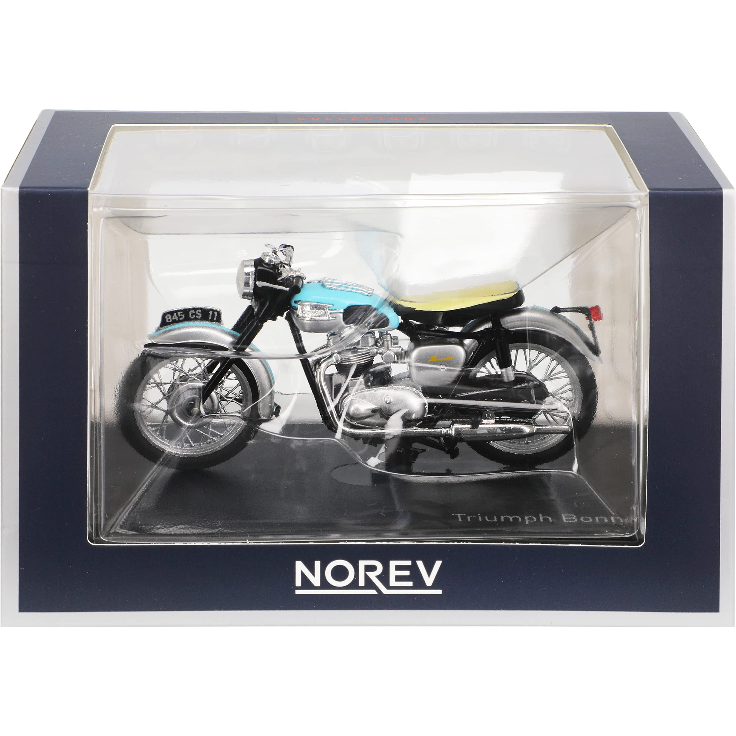 Norev Triumph Bonneville 650 T120 Silber Blau 1959-1973 1/18